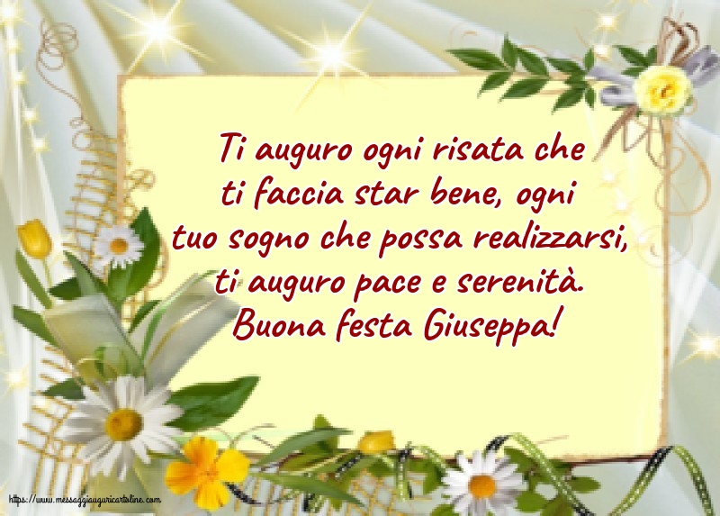Cartoline di San Giuseppe - Buona festa Giuseppa! - messaggiauguricartoline.com