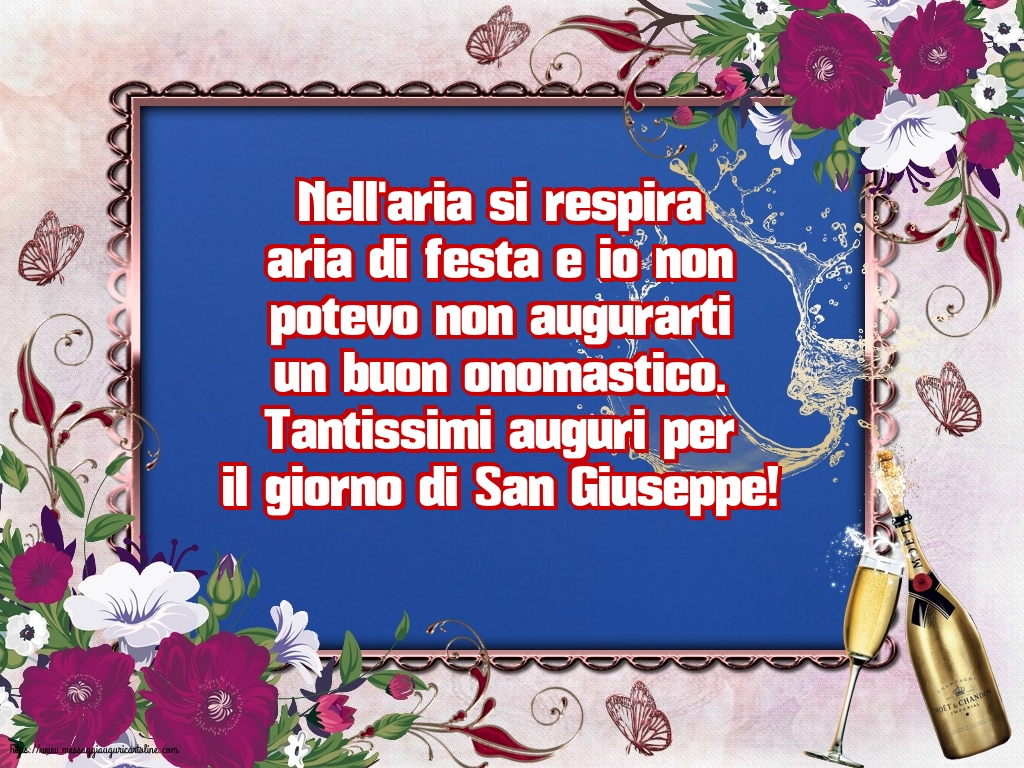 Cartoline di San Giuseppe - Tantissimi auguri per il giorno di San Giuseppe! - messaggiauguricartoline.com