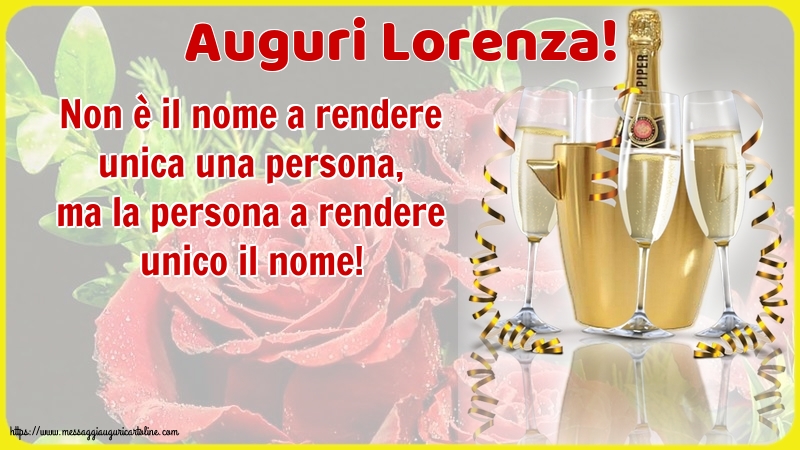 San Lorenzo Auguri Lorenza!