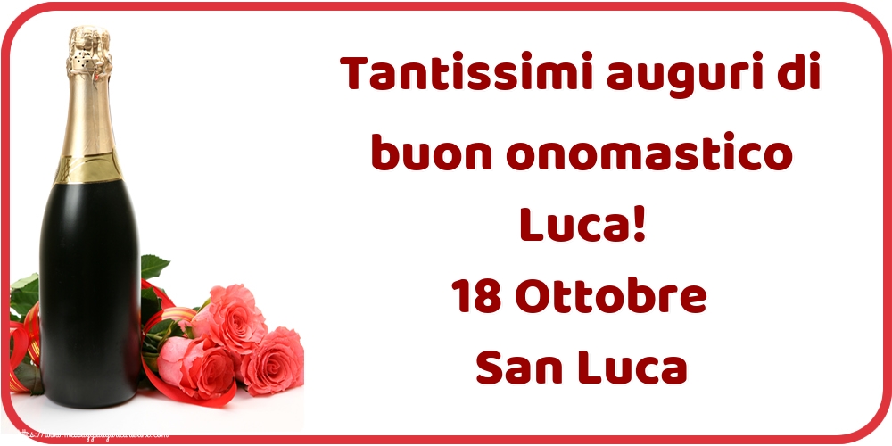 Cartoline di  San Luca - Tantissimi auguri di buon onomastico Luca! 18 Ottobre San Luca - messaggiauguricartoline.com