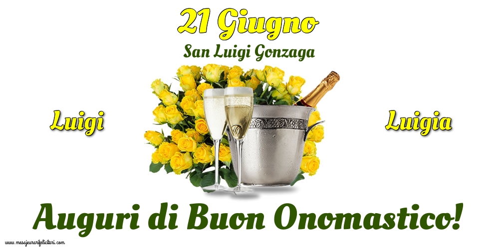 Cartoline per la San Luigi - 21 Giugno - San Luigi Gonzaga - messaggiauguricartoline.com
