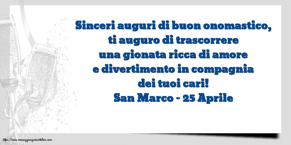 Cartoline di San Marco - 25 Aprile - San Marco - 25 Aprile - messaggiauguricartoline.com