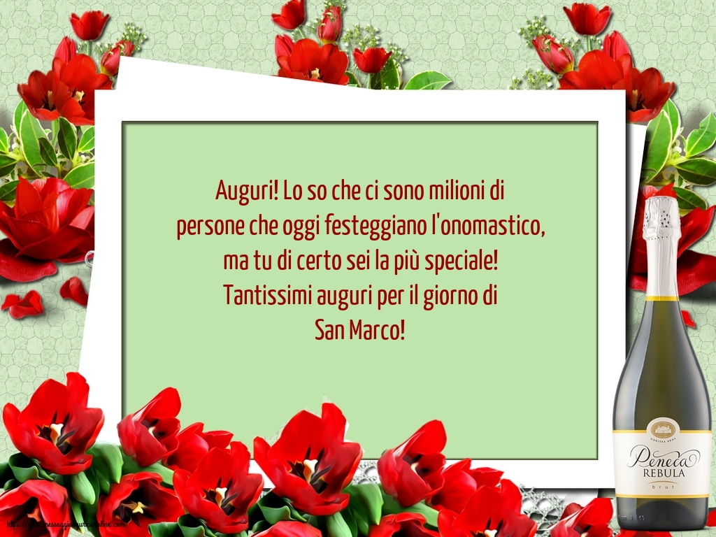 Cartoline di San Marco - Tantissimi auguri per il giorno di San Marco! - messaggiauguricartoline.com