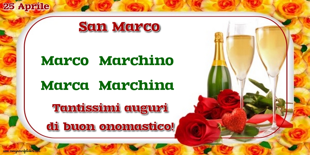 Cartoline di San Marco - 25 Aprile - San Marco - messaggiauguricartoline.com