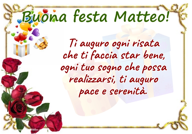 Cartoline di San Matteo - Buona festa Matteo! - messaggiauguricartoline.com