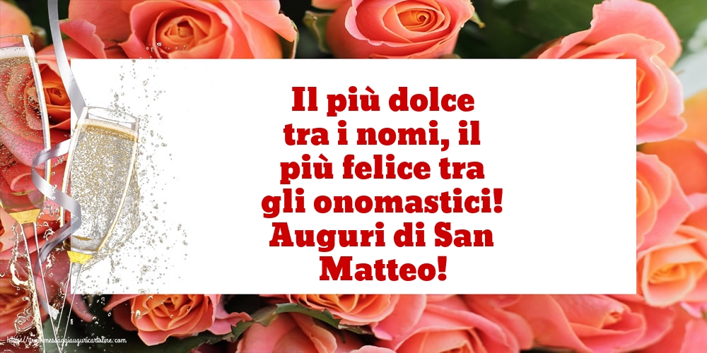 Cartoline di San Matteo - Auguri di San Matteo! - messaggiauguricartoline.com
