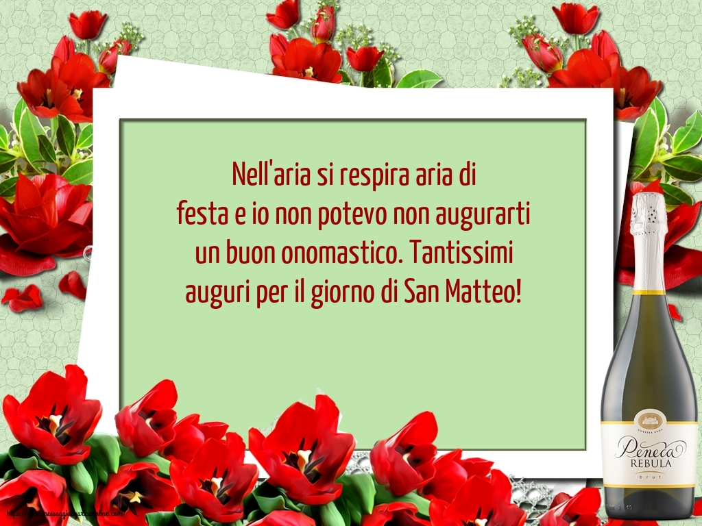 Cartoline di San Matteo - Tantissimi auguri per il giorno di San Matteo! - messaggiauguricartoline.com