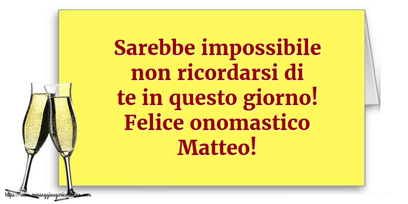 Cartoline di San Matteo - Felice onomastico Matteo! - messaggiauguricartoline.com