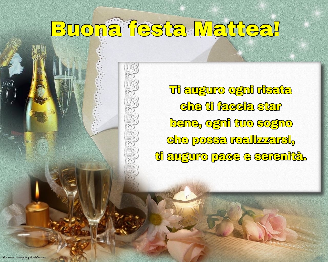Cartoline di San Matteo - Buona festa Mattea! - messaggiauguricartoline.com