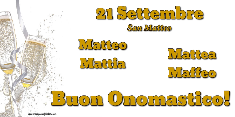 21 Settembre - San Matteo