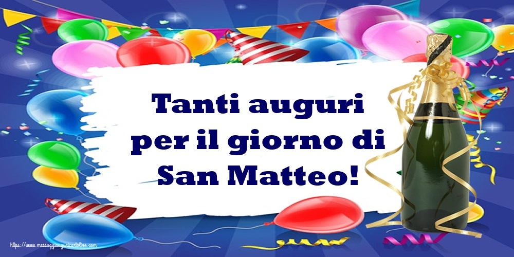 Cartoline di San Matteo - Tanti auguri per il giorno di San Matteo! - messaggiauguricartoline.com