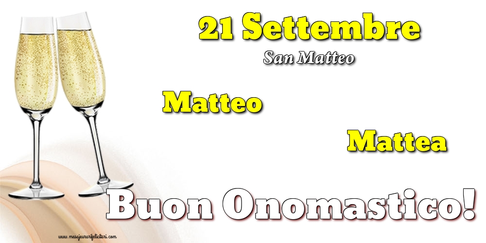 21 Settembre - San Matteo