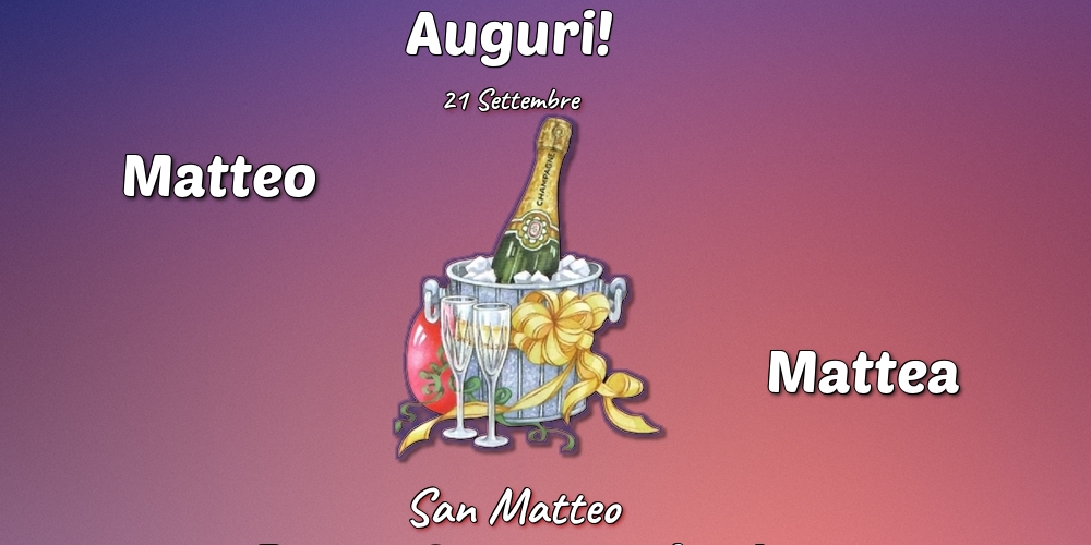Cartoline di San Matteo - 21 Settembre - San Matteo - messaggiauguricartoline.com