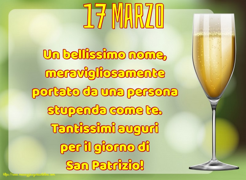 17 Marzo - 17 Marzo Tantissimi auguri per il giorno di San Patrizio!