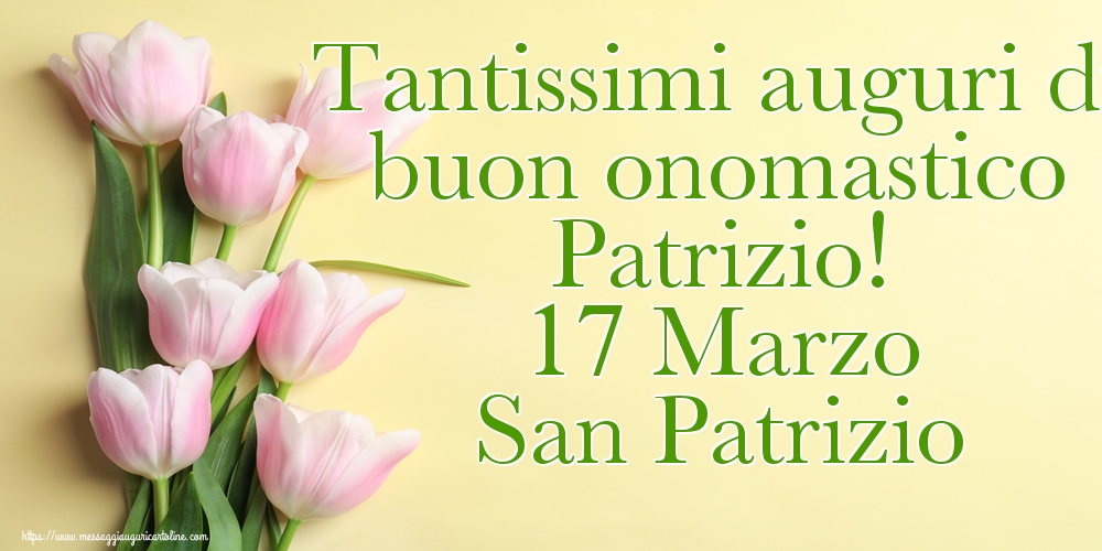 Tantissimi auguri di buon onomastico Patrizio! 17 Marzo San Patrizio