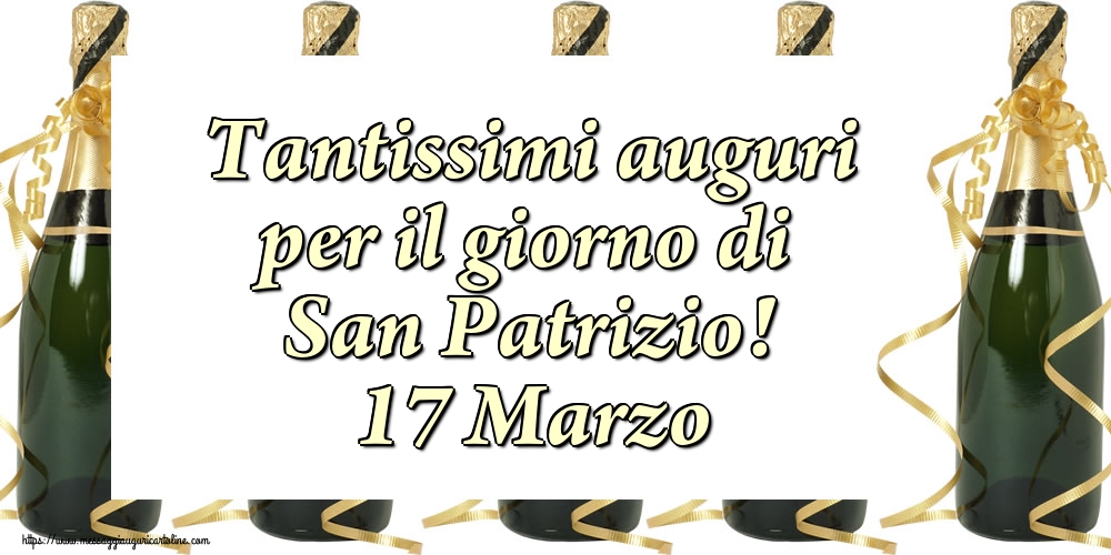 San Patrizio Tantissimi auguri per il giorno di San Patrizio! 17 Marzo