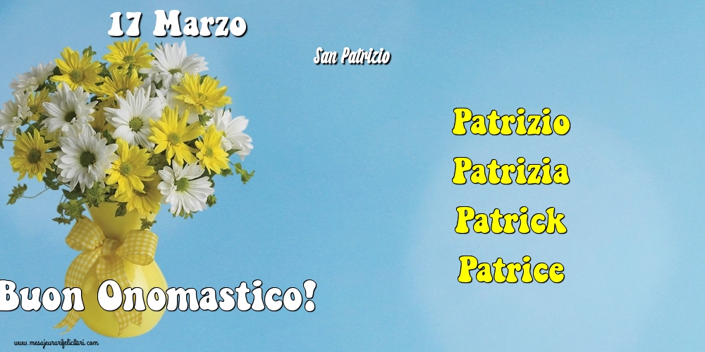 Cartoline di San Patrizio - 17 Marzo - San Patrizio - messaggiauguricartoline.com