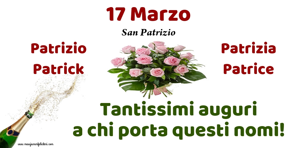 Cartoline di San Patrizio - 17 Marzo - San Patrizio - messaggiauguricartoline.com