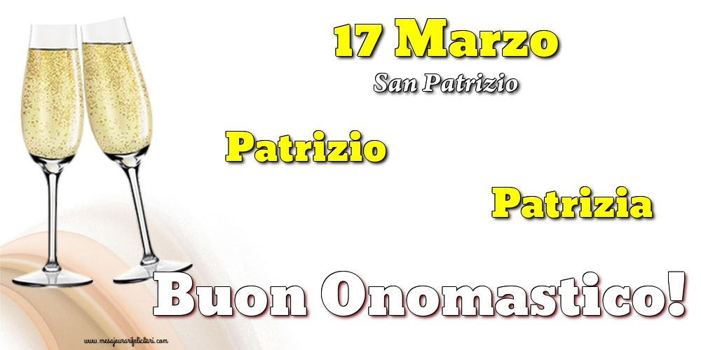 Cartoline di San Patrizio - 🍾🥂 17 Marzo - San Patrizio - messaggiauguricartoline.com