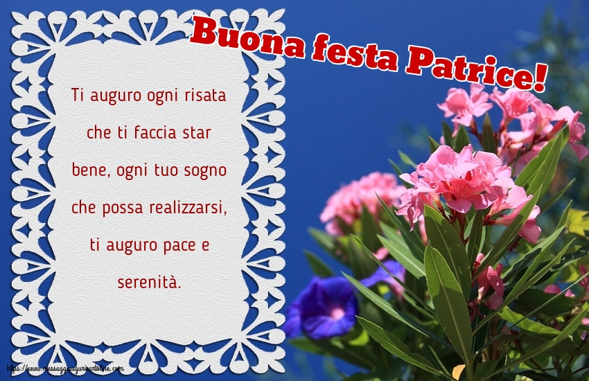 Cartoline di San Patrizio - Buona festa Patrice!