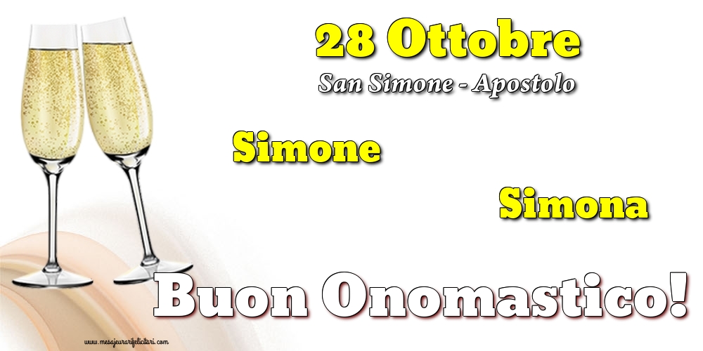Cartoline per la San Simone - 28 Ottobre - San Simone - Apostolo - messaggiauguricartoline.com