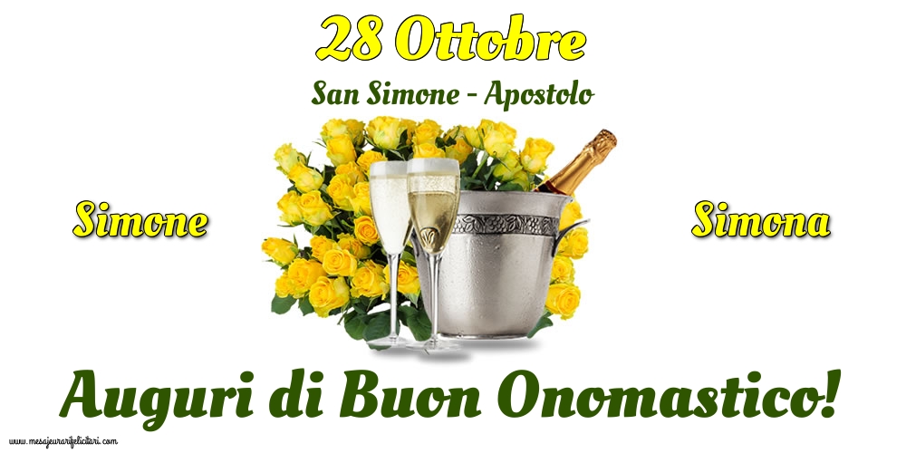 Cartoline per la San Simone - 28 Ottobre - San Simone - Apostolo - messaggiauguricartoline.com