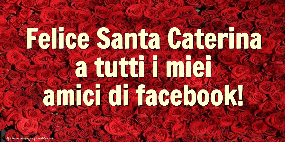 Felice Santa Caterina a tutti i miei amici di facebook!