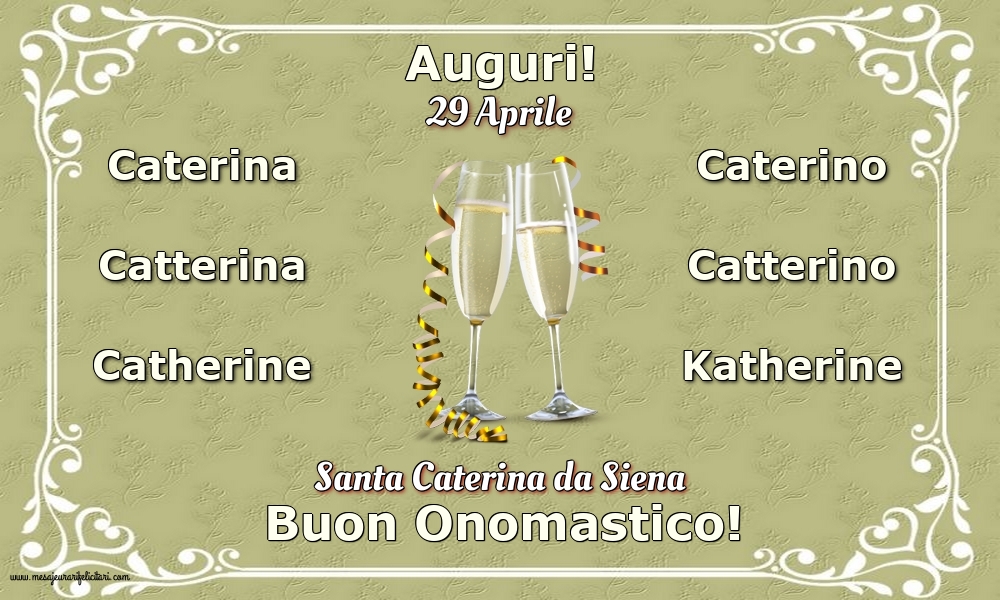 Santa Caterina 29 Aprile - Santa Caterina da Siena
