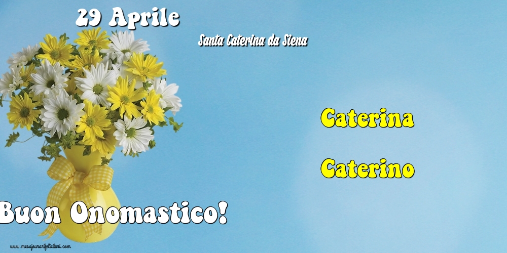 Cartoline di Santa Caterina - 29 Aprile - Santa Caterina da Siena - messaggiauguricartoline.com