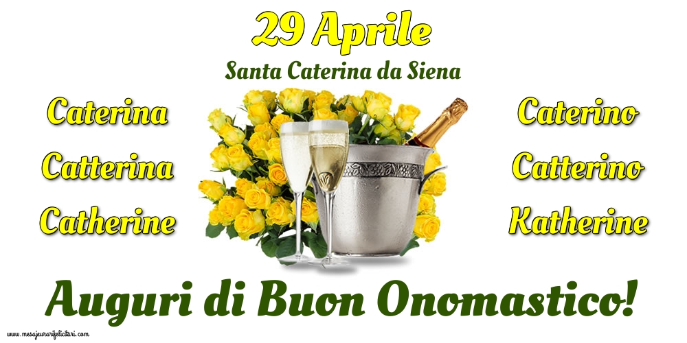 Cartoline di Santa Caterina - 29 Aprile - Santa Caterina da Siena - messaggiauguricartoline.com