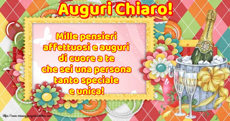 Cartoline di Santa Chiara - Auguri Chiaro! - messaggiauguricartoline.com