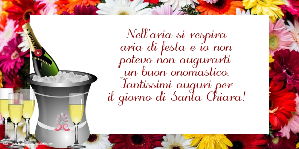Tantissimi auguri per il giorno di Santa Chiara!