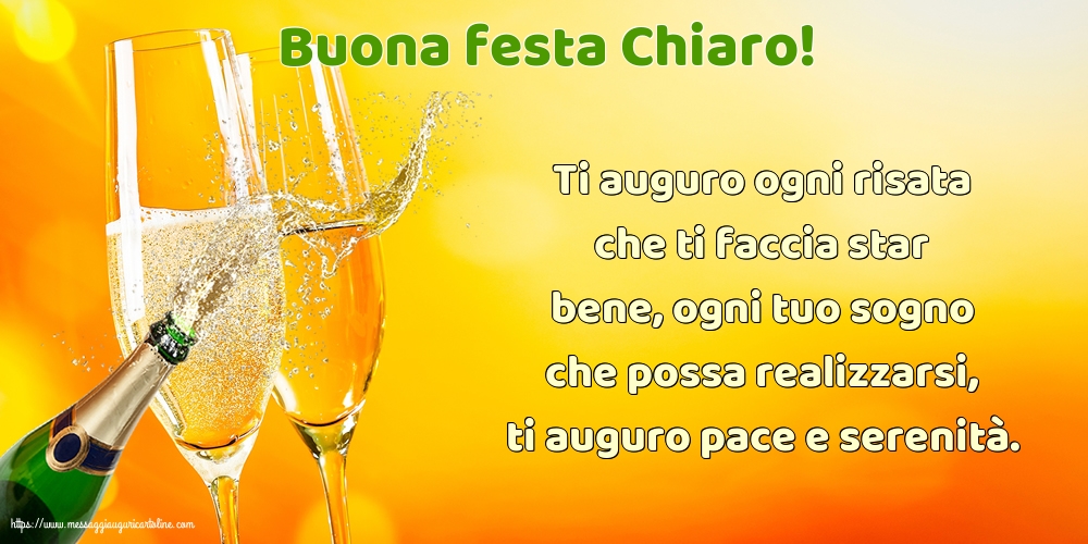 Cartoline di Santa Chiara - Buona festa Chiaro! - messaggiauguricartoline.com