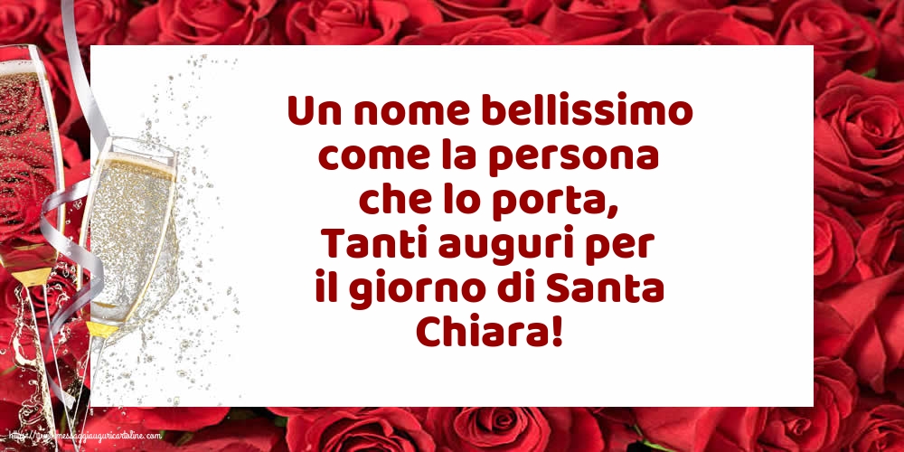 Santa Chiara Tanti auguri per il giorno di Santa Chiara!