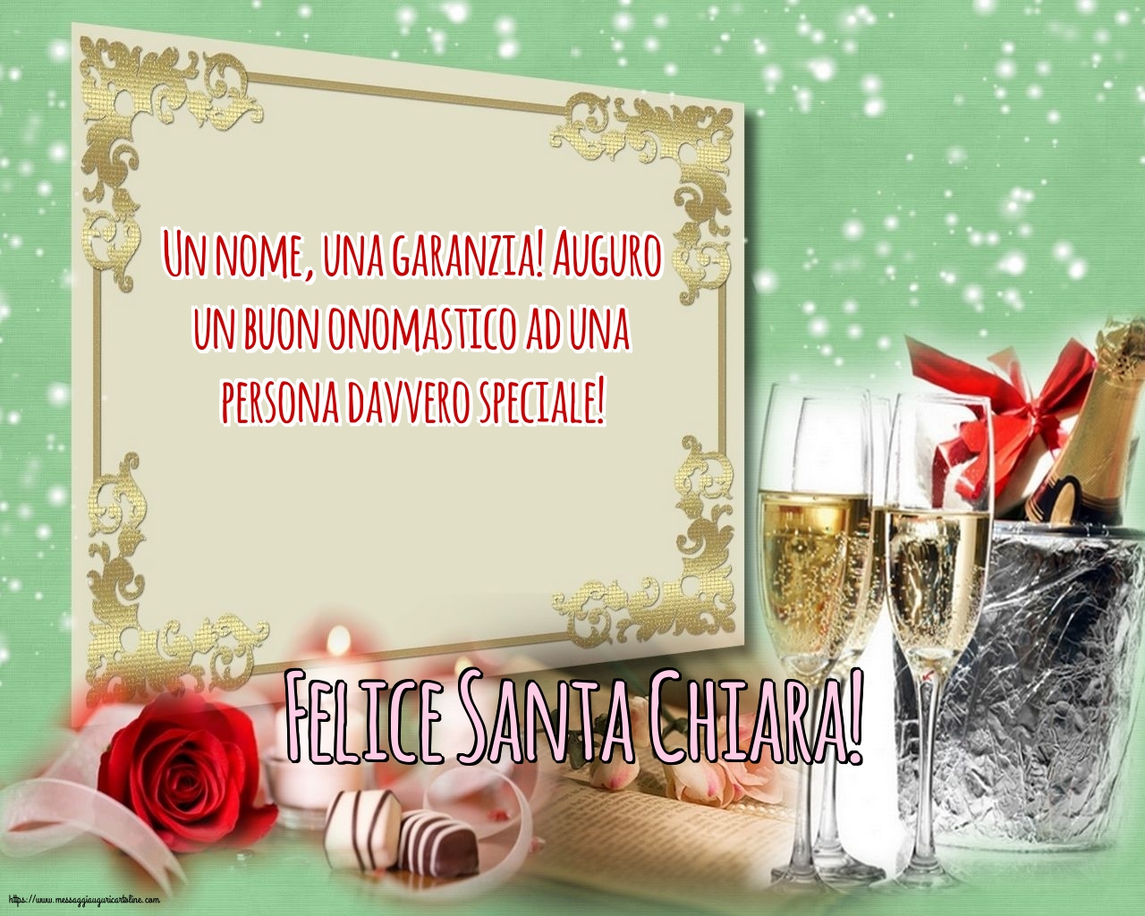 Cartoline di Santa Chiara - Felice Santa Chiara! - messaggiauguricartoline.com