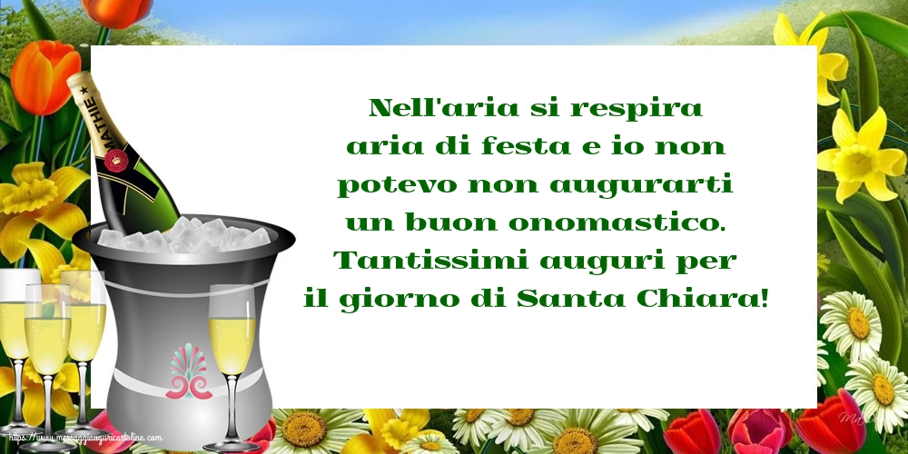 Santa Chiara Tantissimi auguri per il giorno di Santa Chiara!