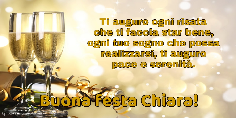 Cartoline di Santa Chiara - Buona festa Chiara! - messaggiauguricartoline.com