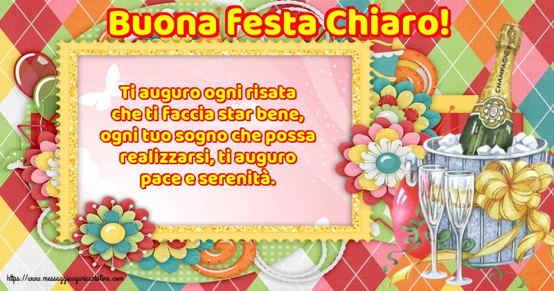Santa Chiara Buona festa Chiaro!
