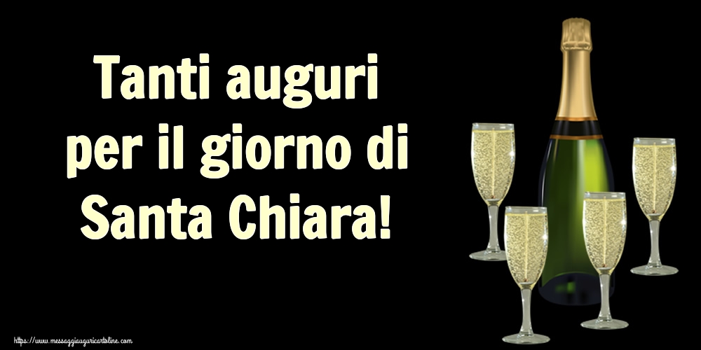 Cartoline di Santa Chiara - Tanti auguri per il giorno di Santa Chiara! - messaggiauguricartoline.com