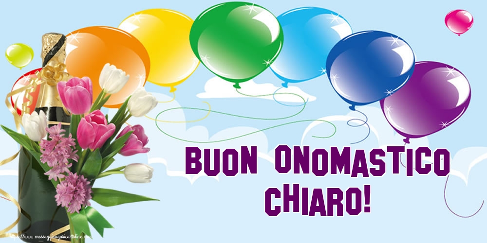 Cartoline di Santa Chiara - Buon Onomastico Chiaro! - messaggiauguricartoline.com