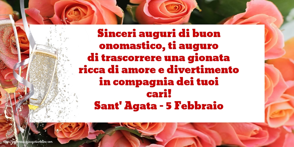Cartoline di Sant' Agata - 5 Febbraio - Sant' Agata - 5 Febbraio - messaggiauguricartoline.com
