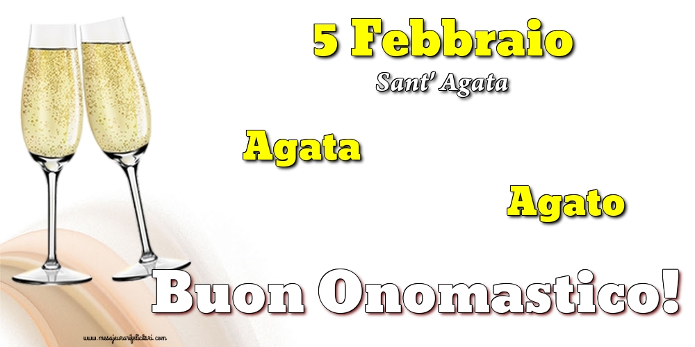 Cartoline di Sant' Agata - 5 Febbraio - Sant' Agata - messaggiauguricartoline.com
