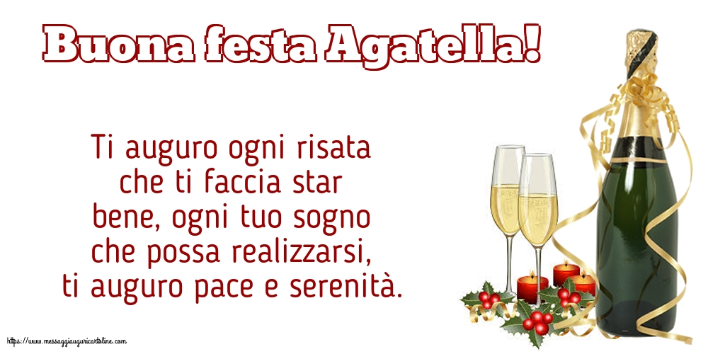 Cartoline di Sant' Agata - Buona festa Agatella! - messaggiauguricartoline.com