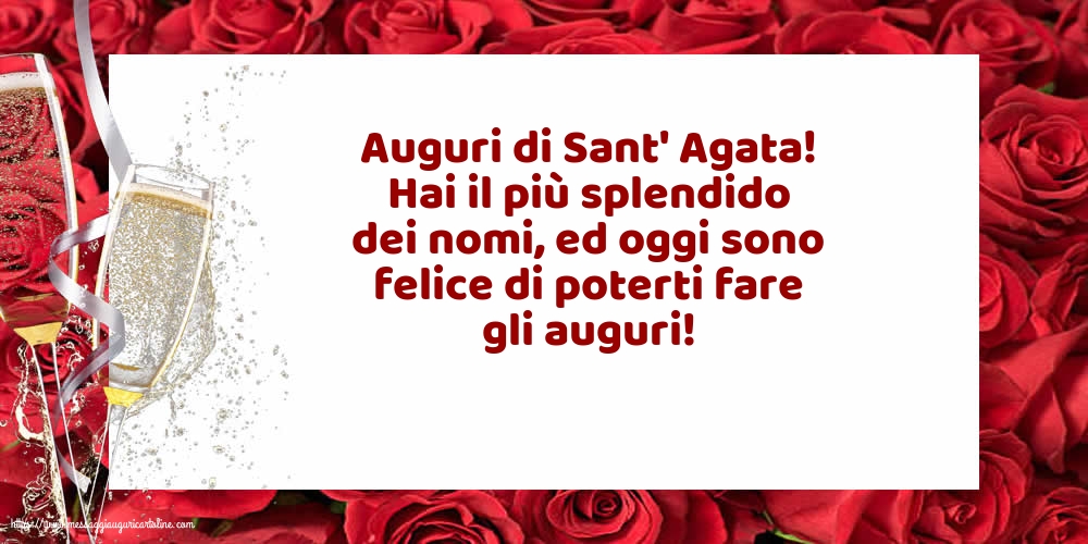 Cartoline di Sant' Agata - Auguri di Sant' Agata! - messaggiauguricartoline.com