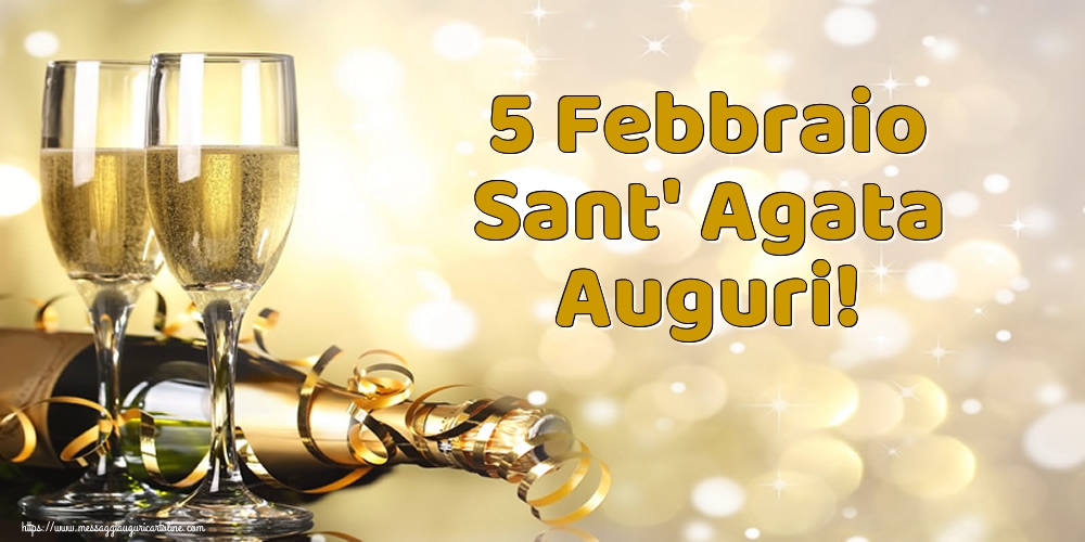 Cartoline di Sant' Agata - 5 Febbraio Sant' Agata Auguri! - messaggiauguricartoline.com