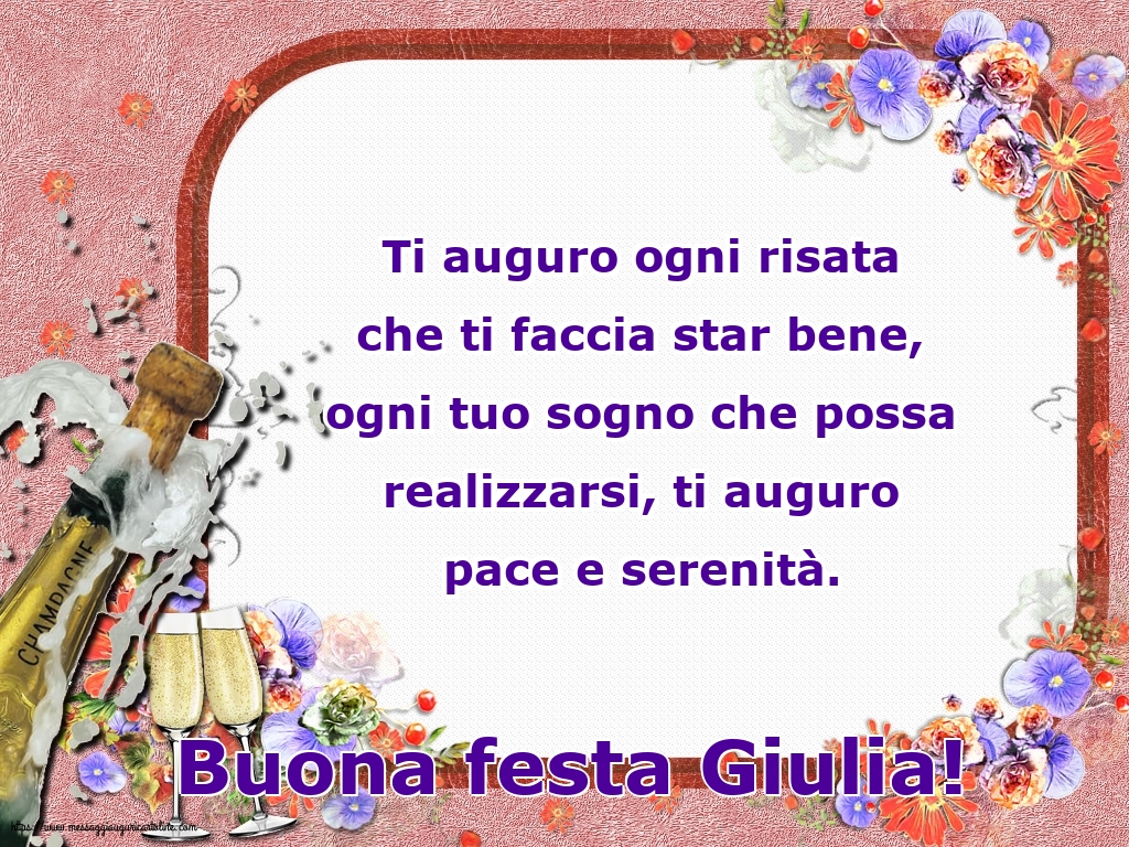 Cartoline di Santa Giulia - Buona festa Giulia! - messaggiauguricartoline.com