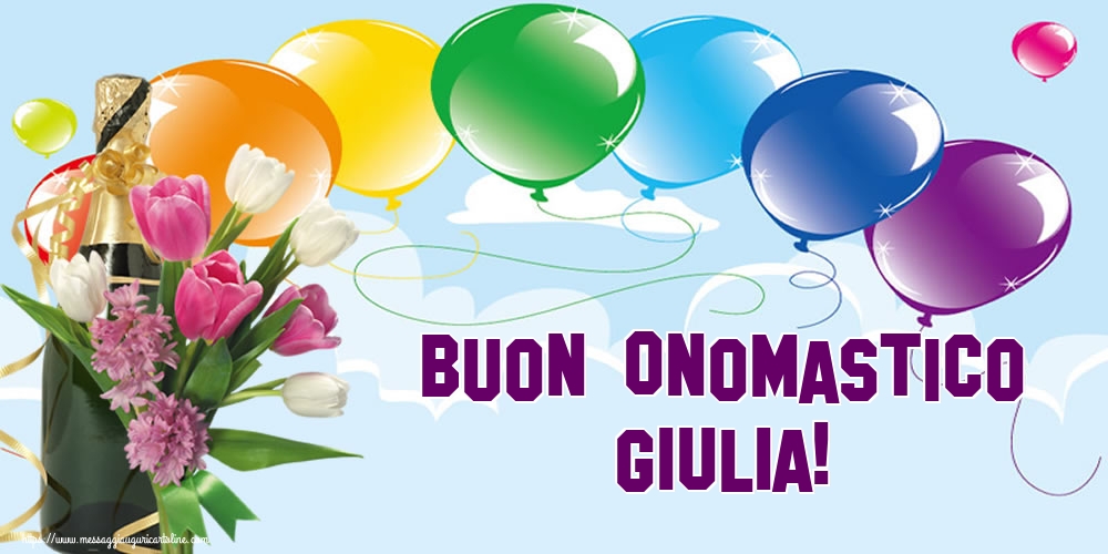 Cartoline di Santa Giulia - Buon Onomastico Giulia! - messaggiauguricartoline.com