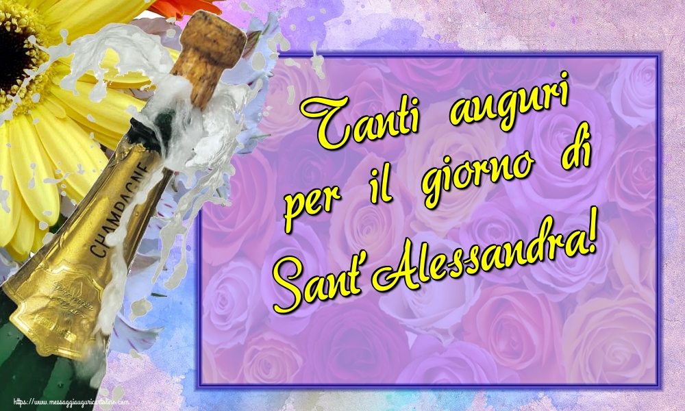 Cartoline di Sant'Alessandra - Tanti auguri per il giorno di Sant'Alessandra! - messaggiauguricartoline.com