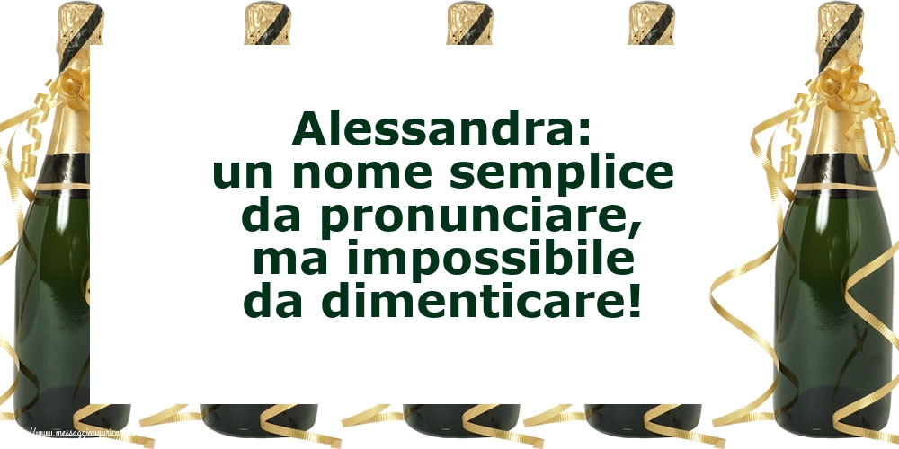 Cartoline di Sant'Alessandra - Alessandra: un nome semplice da pronunciare - messaggiauguricartoline.com