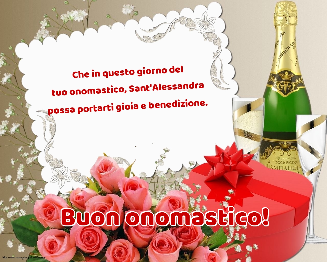 Cartoline di Sant'Alessandra - Buon onomastico! - messaggiauguricartoline.com